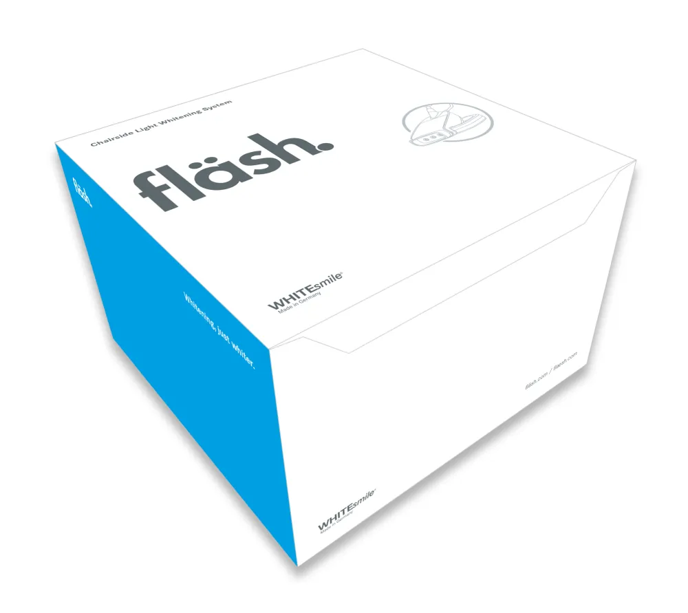 white smile gmbh 12 наборов flash для 2- х пациентов + лампа для отбеливания flash (комплект) + 24 набора для дома  4