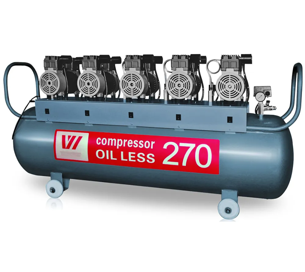 wuerwei w-615 безмасляный компрессор для 7-ми стоматологических установок с ресивером 270 л (650 л/мин)