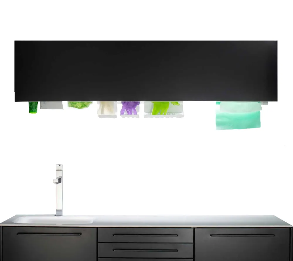 edarredo шкаф alp513(1стаканы+1мыло+1салфетки+1канюли+1маски)slim102 ral7021
