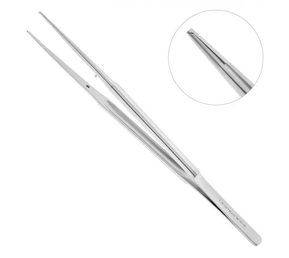 hlw пинцет микрохирургический прямой, 180 мм