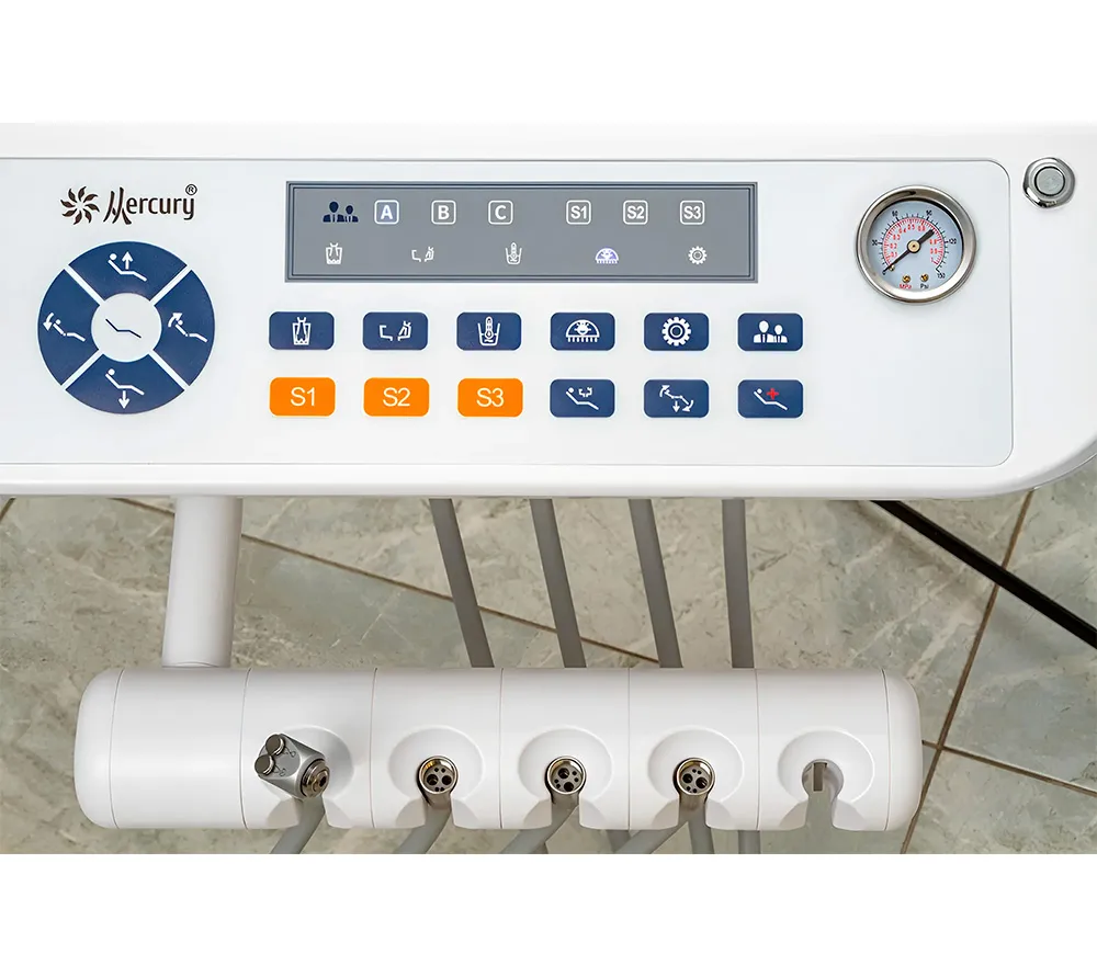 mercury 330 lux стоматологическая установка с нижней подачей  3