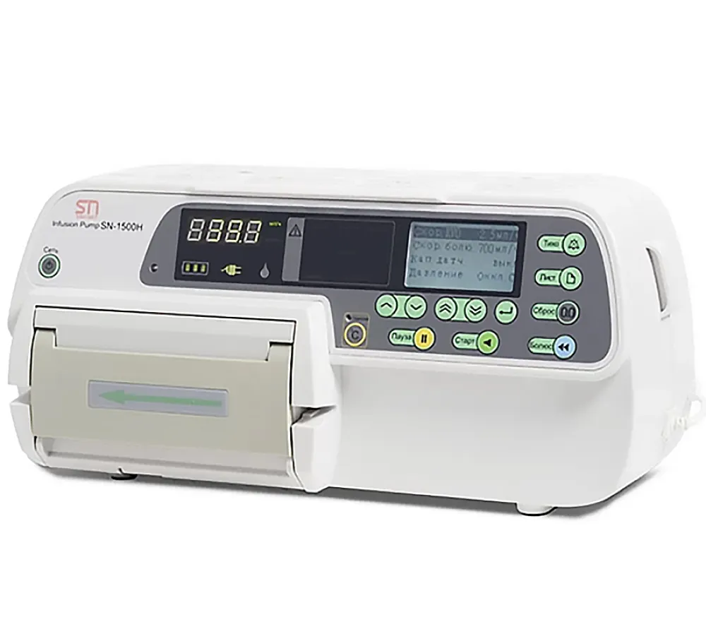 SinoMDT SN-1500H насос инфузионный для ветеринарии со встроенным подогревателем, скорость инфузии 0.1-1500 мл/ч