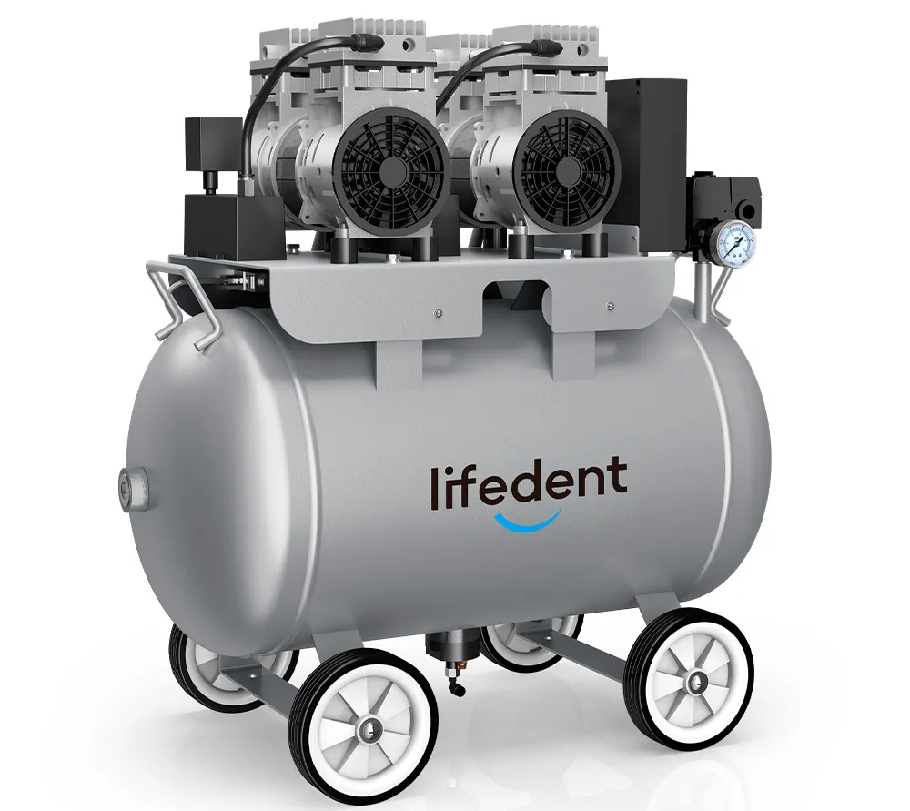 lifedent sa150 безмасляный компрессор для 3-4 установок, без осушителя, с ресивером 60 л, 160 л/мин