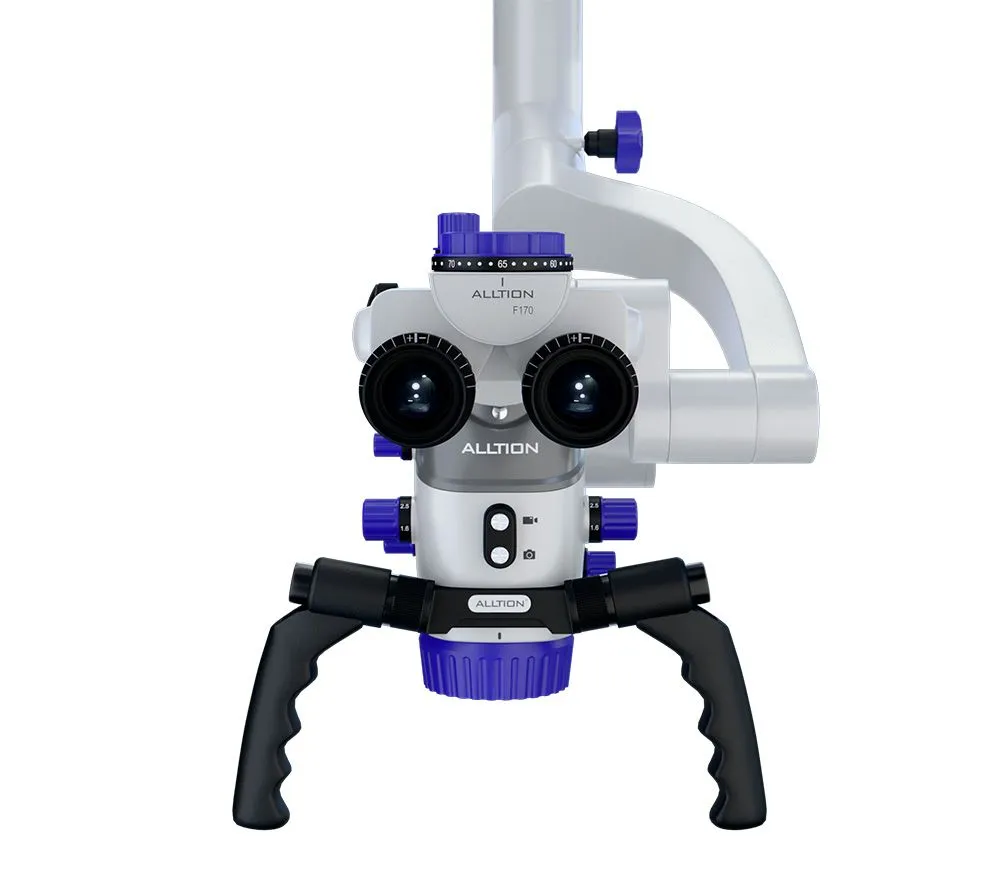 alltion am-5000vfr стоматологический микроскоп с вариоскопом, флуоресценцией и маятниковой системой fora (стул в подарок)  3