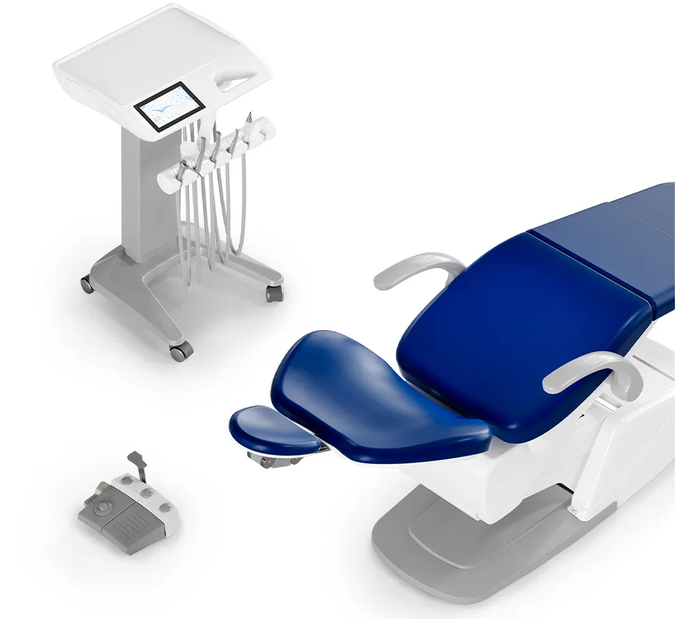 lifedent e9-x стоматологическая установка c подкатным модулем. цвет s10  2