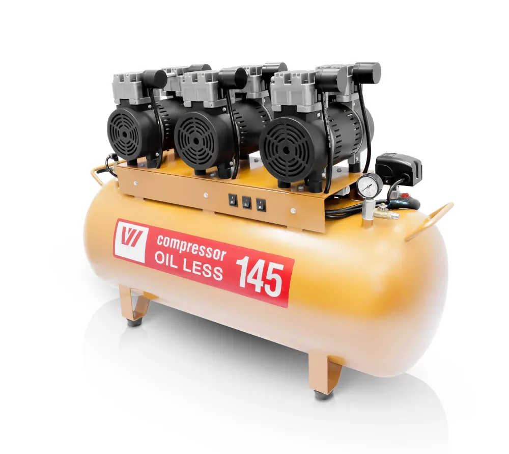 wuerwei w-610 безмасляный компрессор для 4-х стоматологических установок с ресивером 145 л (390 л/мин)