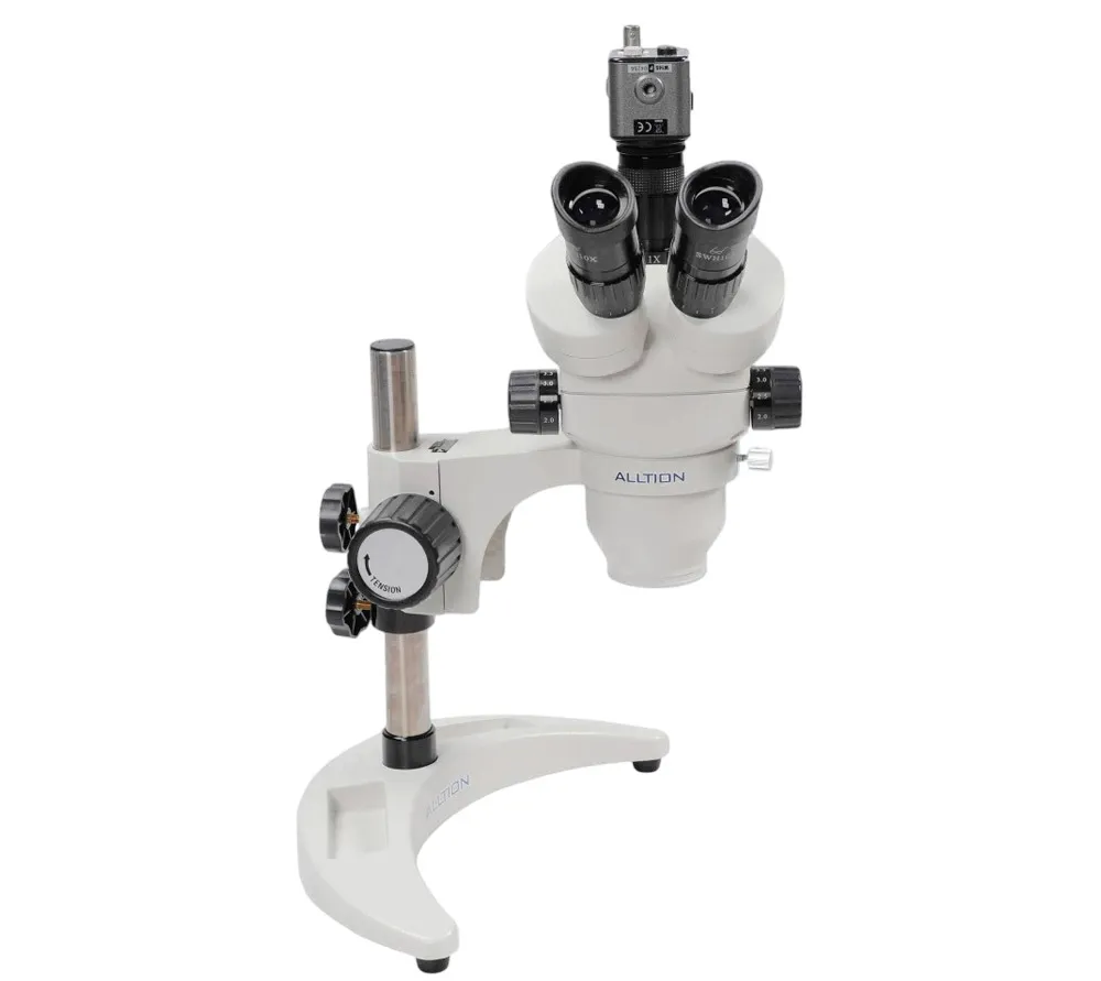 alltion asm-0745t тринокулярный микроскоп со стереозумом  2