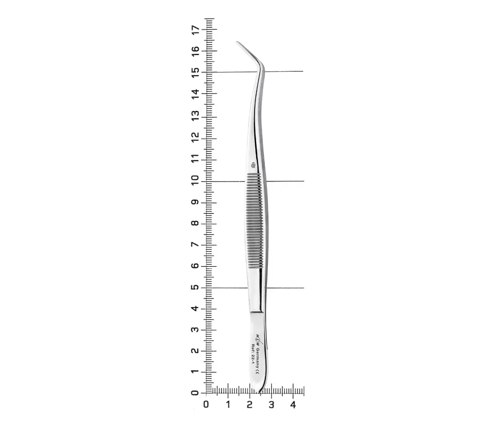 hlw meriam пинцет стоматологический изогнутый, 160 мм  4