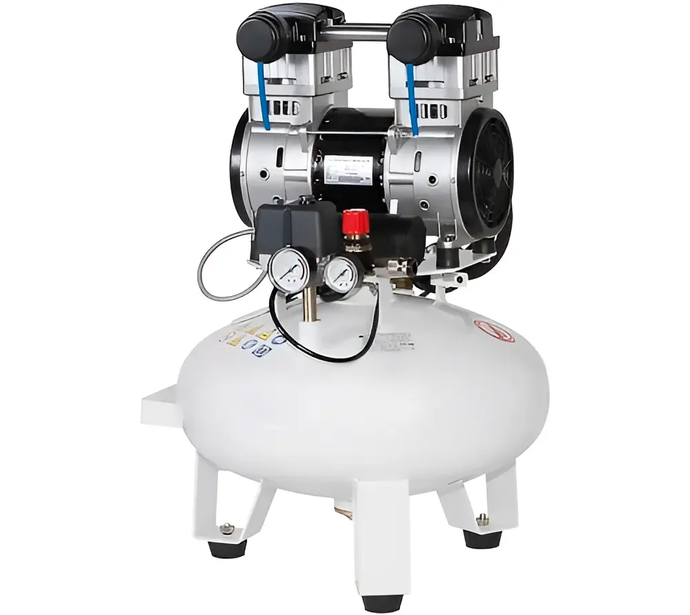 remeza км-24.old15 безмасляный компрессор для одной стоматологической установки, без осушителя, с ресивером 24 л, 115 л/мин