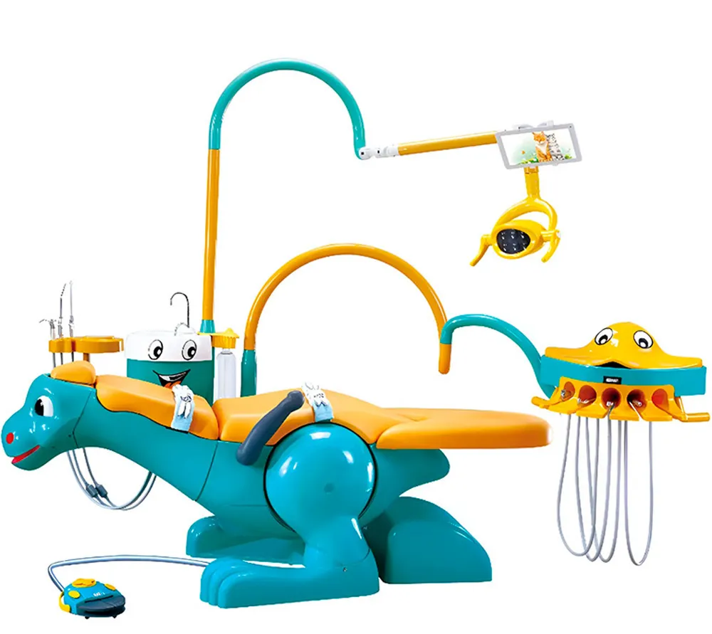 foshan chuangxin medical apparatus appollo v детская стоматологическая установка с нижней подачей инструментов, динозаврик