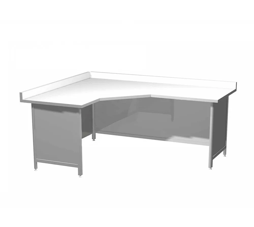 arkodor ar-pl20y-1 стол лабораторный угловой простой, стенки закрыты, дсп (металлокаркас)