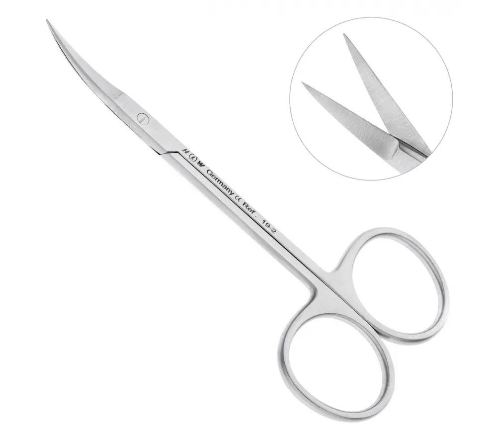 hlw iris ножницы медицинские изогнутые, 115 мм