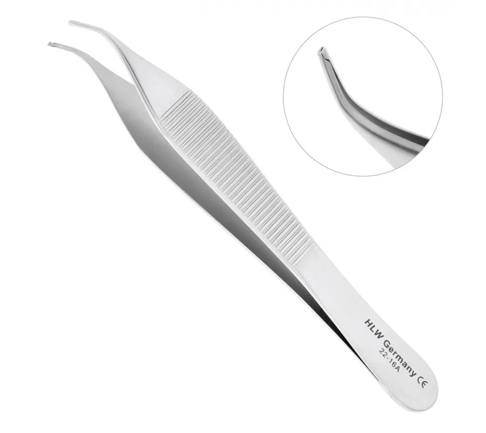 hlw пинцет адсона изогнутый, 12 см