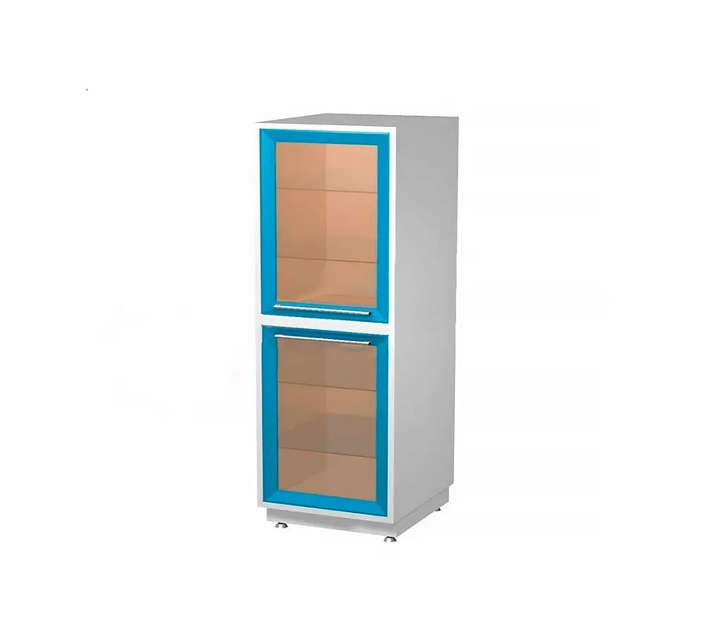 arkodor ar-85c шкаф с двумя распашными застекленными дверями, четырьмя стеклянными полками, c бактерицидной лампой philips