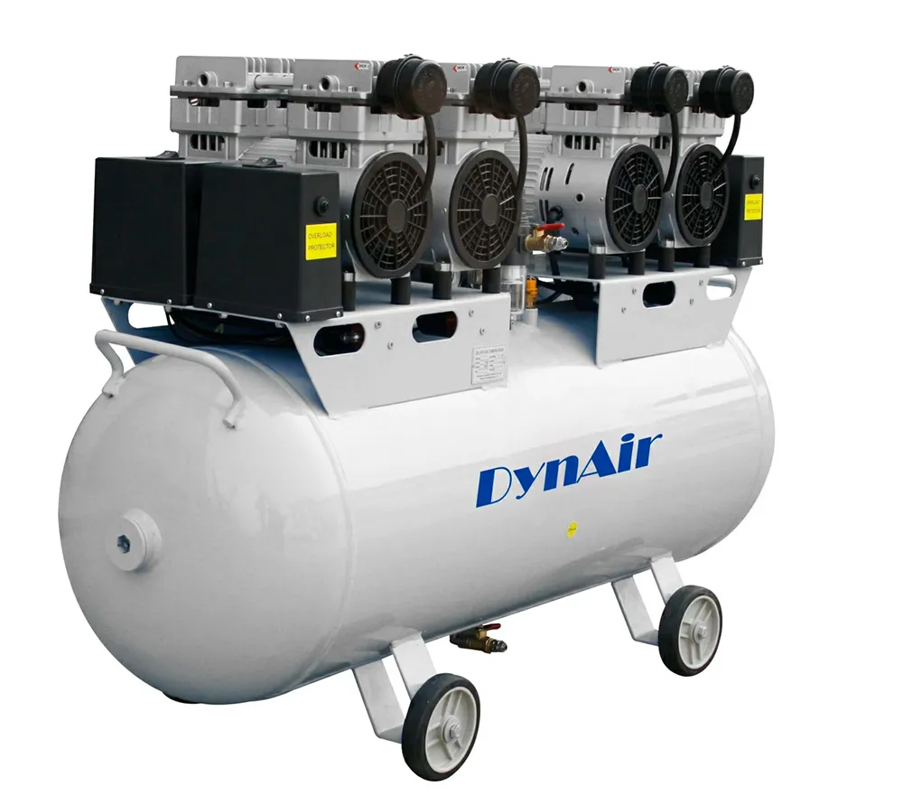 dynamic da7004 безмасляный компрессор для 5-х установок, 3-фазный, ресивер 100 л, 312 л/мин
