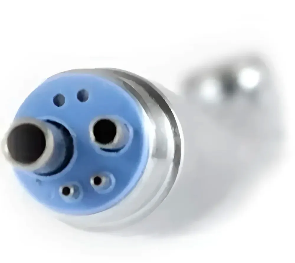 вх-тайфун нткс-300-1 "сзм" - турбинный наконечник с кнопочным зажимом бора, системой clean head и подшипниками myonic, соединение m4 (midwest)  3