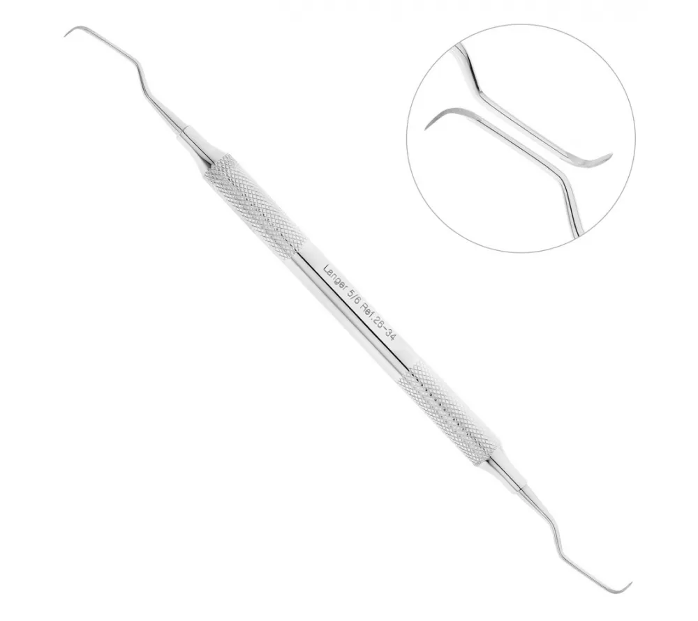 hlw langer кюрета, форма 5/6, диаметр ручки 8 мм