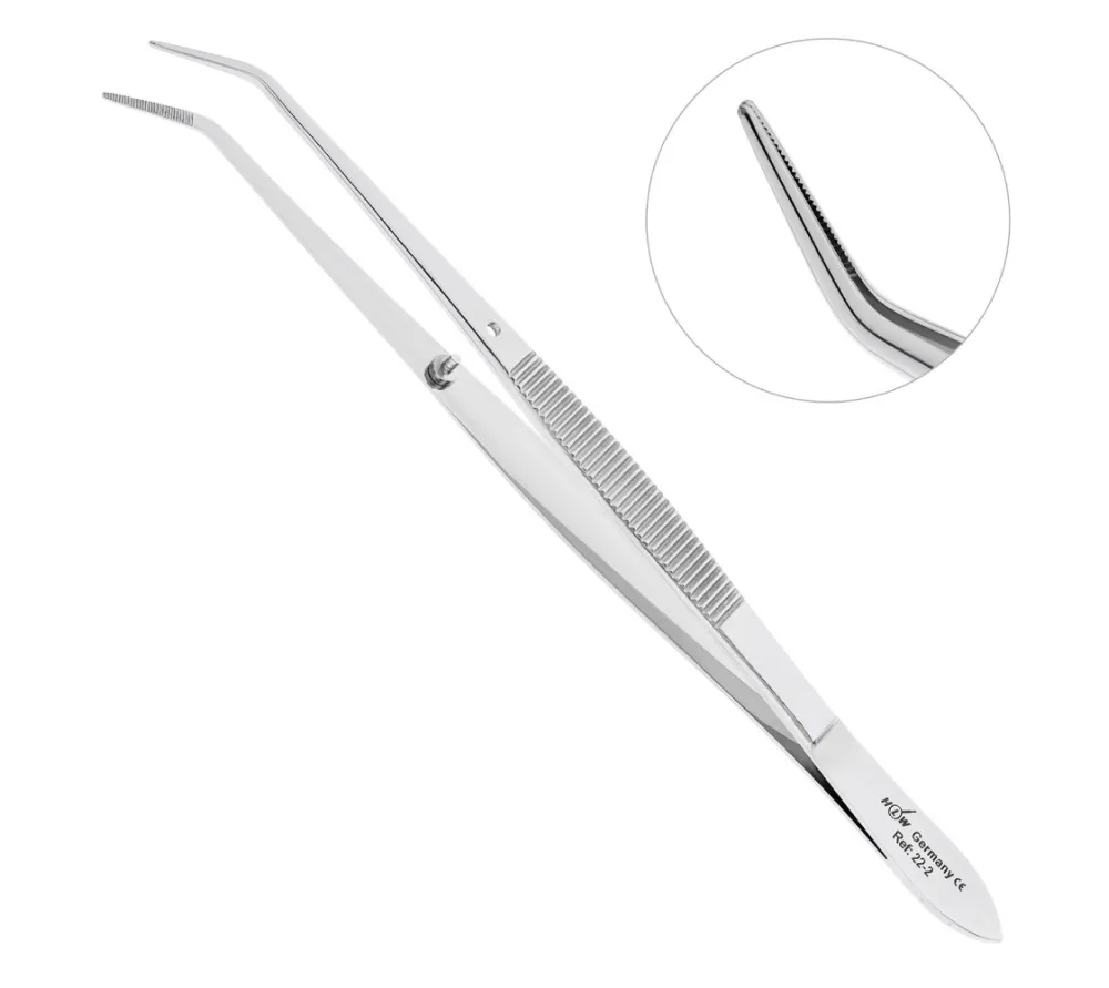 hlw flagg 160 мм пинцет стоматологический изогнутый