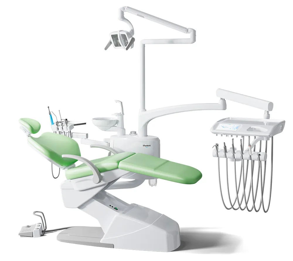 lifedent e9-c стоматологическая установка с нижней подачей 