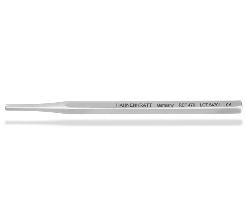 hahnenkratt mouth mirror handle, ss рукоятка из сатинированной нержавеющей стали с шестигранным сечением