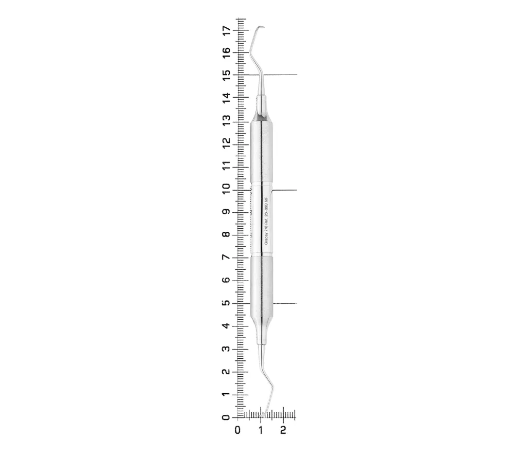 hlw gracey mf кюрета парадонтологическая, форма 7/8, ручка delux, 10 мм, экстра легкая  4
