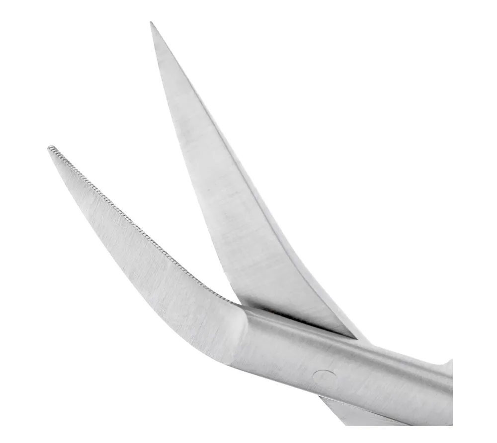 hlw dean ножницы хирургические двойной изгиб, зубчатая поверхность, 175 мм  3