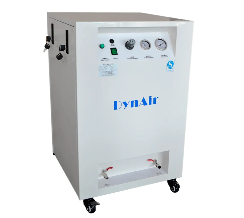dynamic da5001cs безмасляный компрессор на одну установку, 1-фазный, в кожухе, ресивер 30 л, 60 л/мин