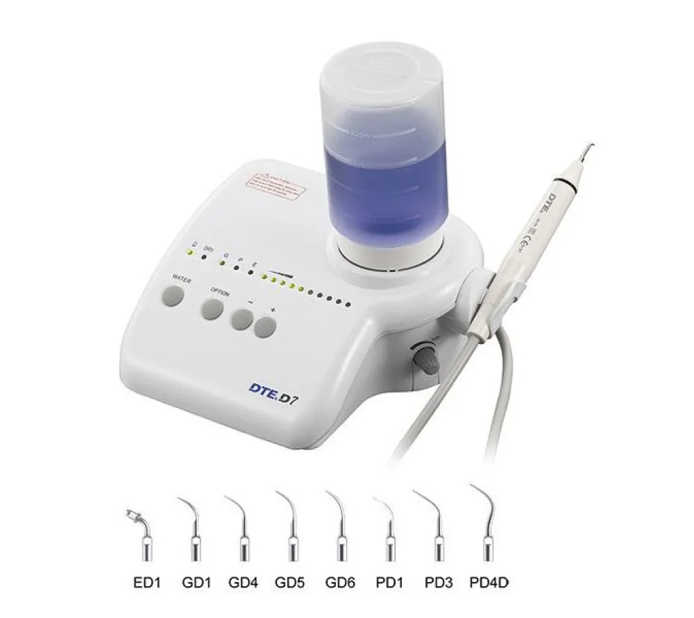 woodpecker d7 ультразвуковой скалер автономный, 8 насадок в комплекте
