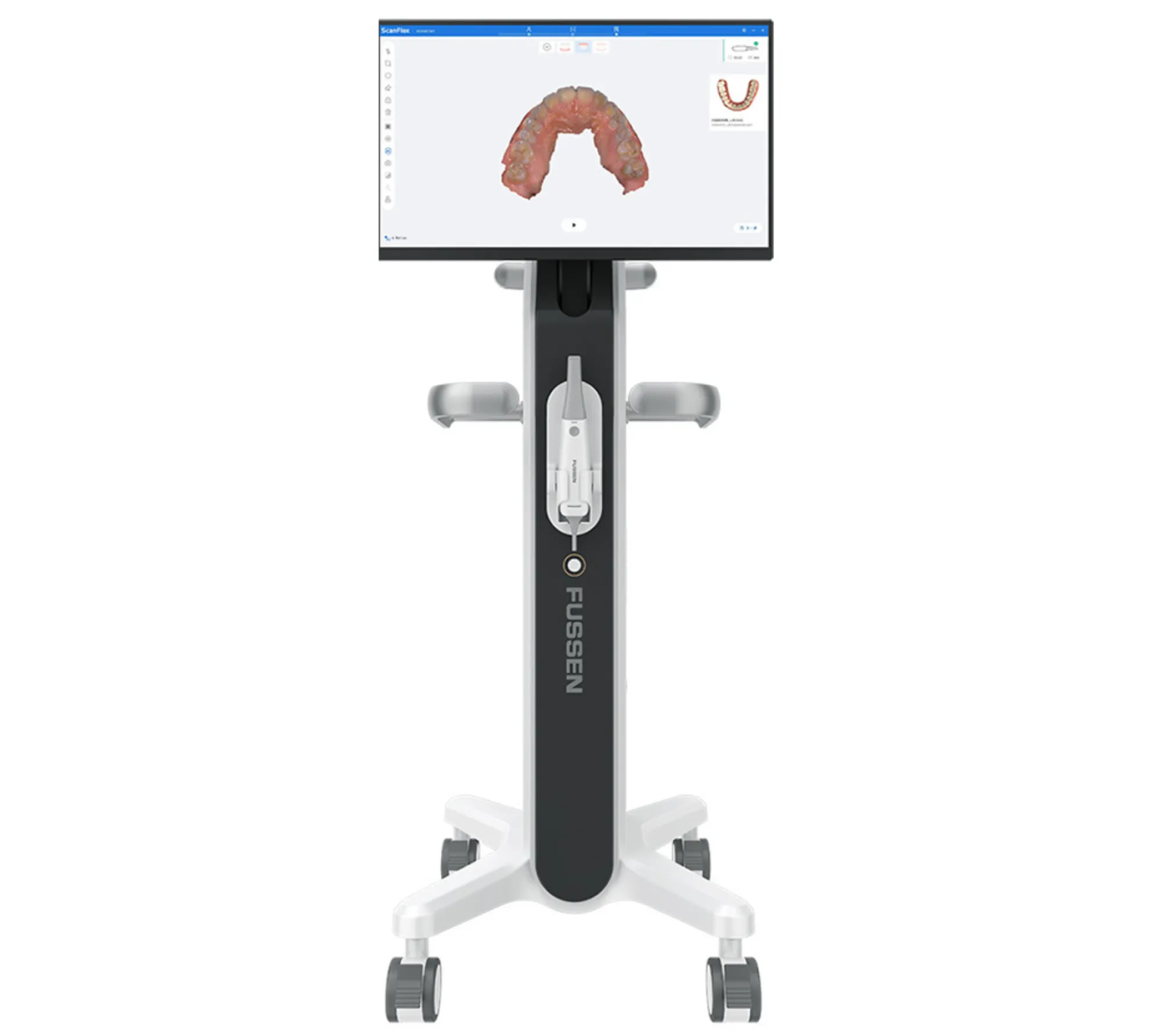 fussen s6500 лабораторный сканер + fussen cart передвижной модуль для сканера  2