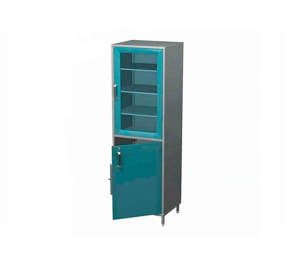 arkodor ar-x81a шкаф с распашной застекленной дверью, распашной металлической дверью с замком, с сейфом, тремя металлическими полками эконом
