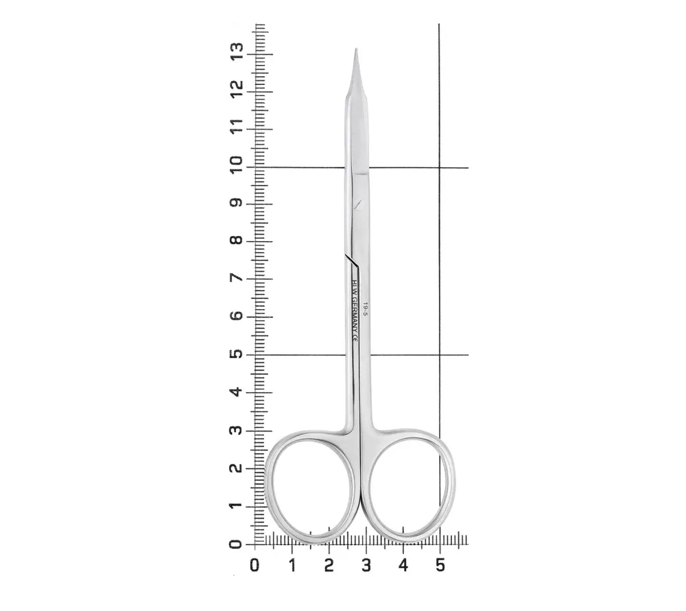 hlw goldmann-fox ножницы хирургические прямые, 125 мм  4