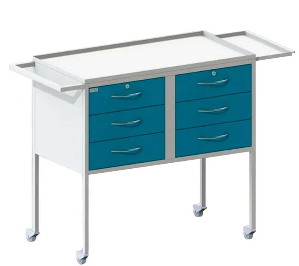 виталия спа-6 м5 столик передвижной на колесах диаметром 50 мм с 6 ящиками стандарт