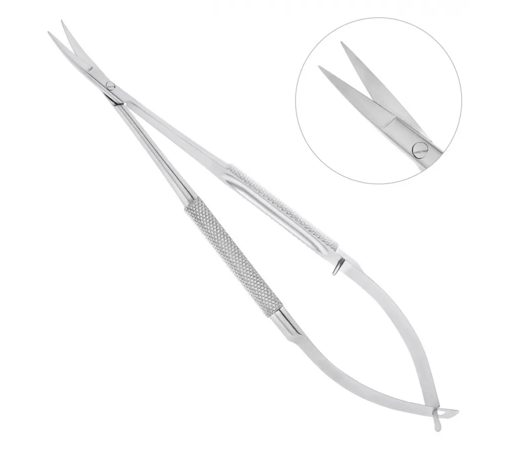 hlw castroviejo-gomel ножницы хирургические изогнутые, 140 мм