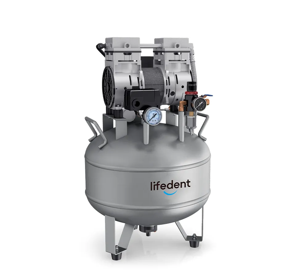 lifedent sa075 безмасляный компрессор для 1-2 установок, без осушителя, с ресивером 32 л, 80 л/мин