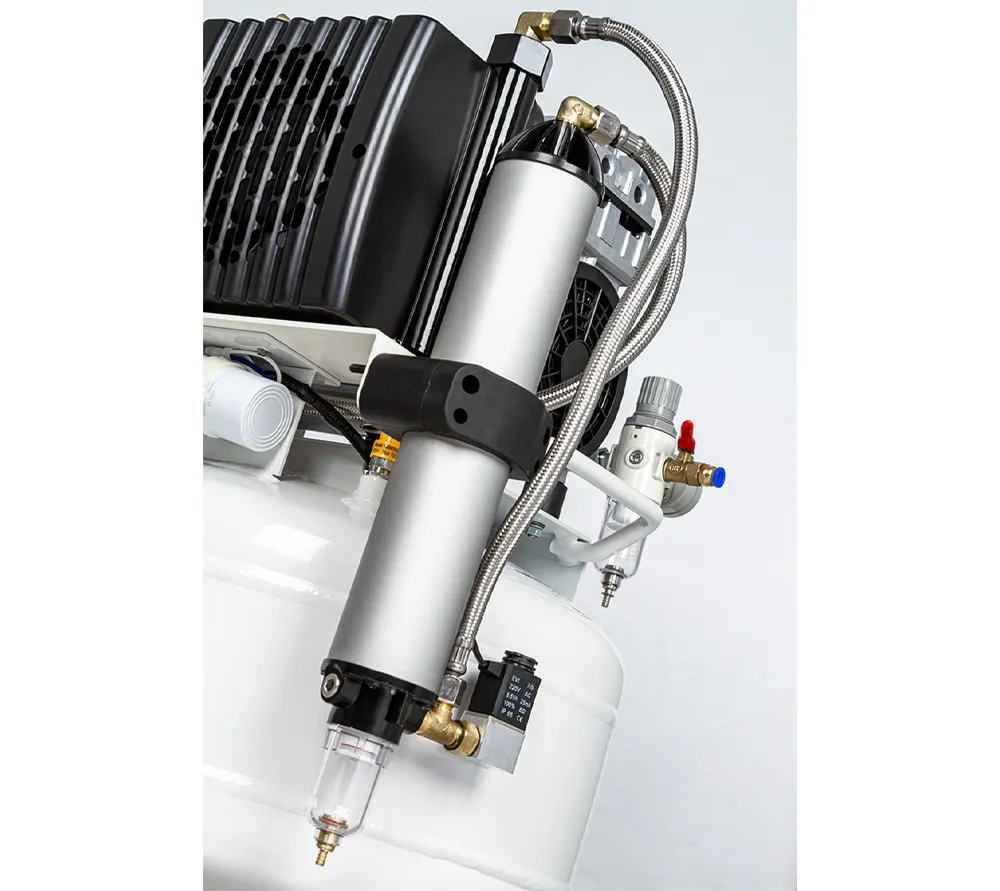 mercury hk-2ew-35 воздушный безмасляный компрессор для двух стоматологических установок с осушителем  3