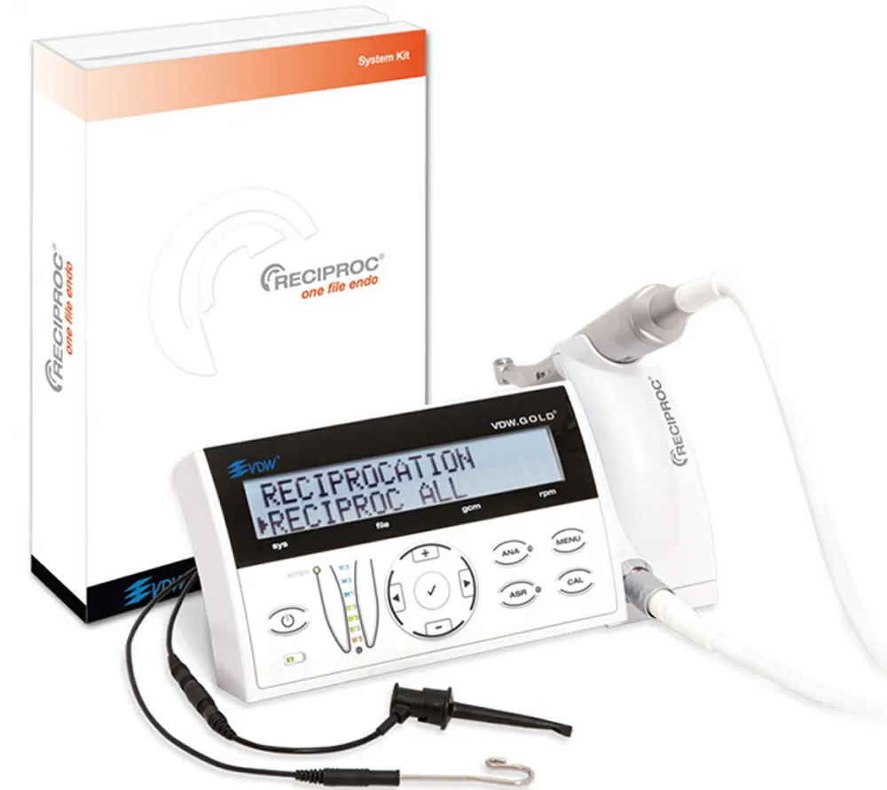 vdw gold reciproc + sirona 6.1 эндомотор с функцией reciproc, апекслокатором и угловым наконечником sirona 6.1  2
