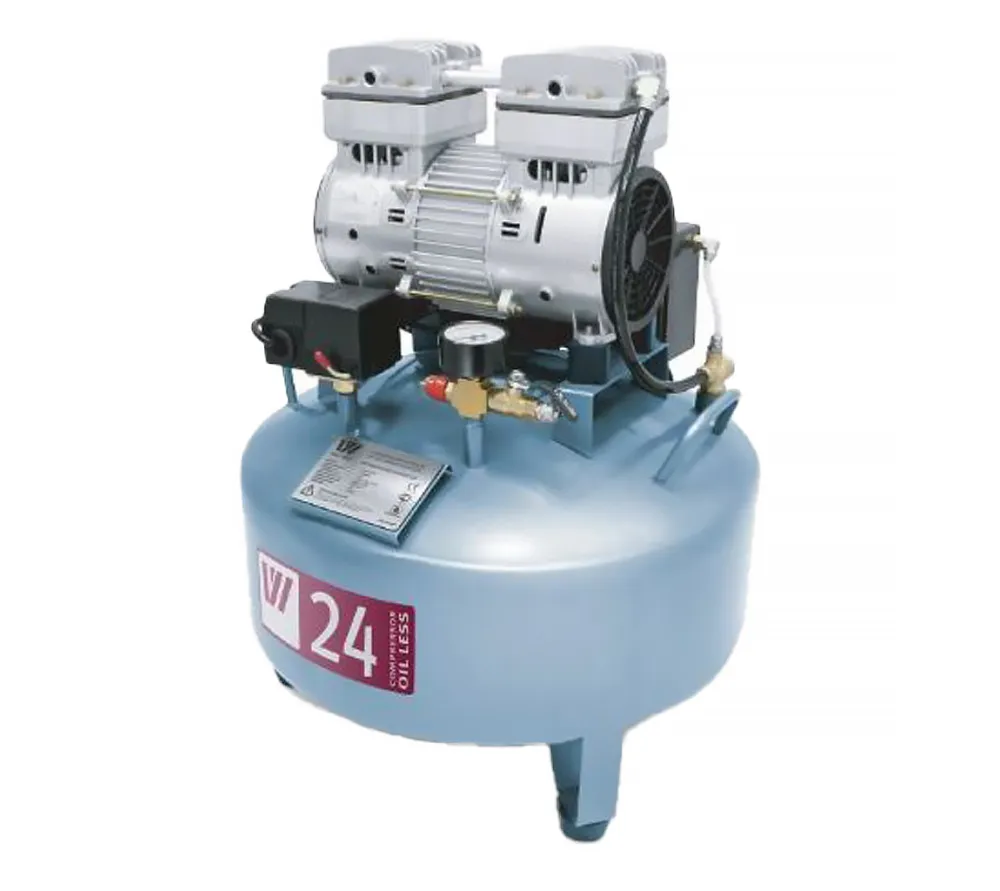 wuerwei w-601 безмасляный компрессор для одной стоматологической установки с ресивером 24 л (65 л/мин)