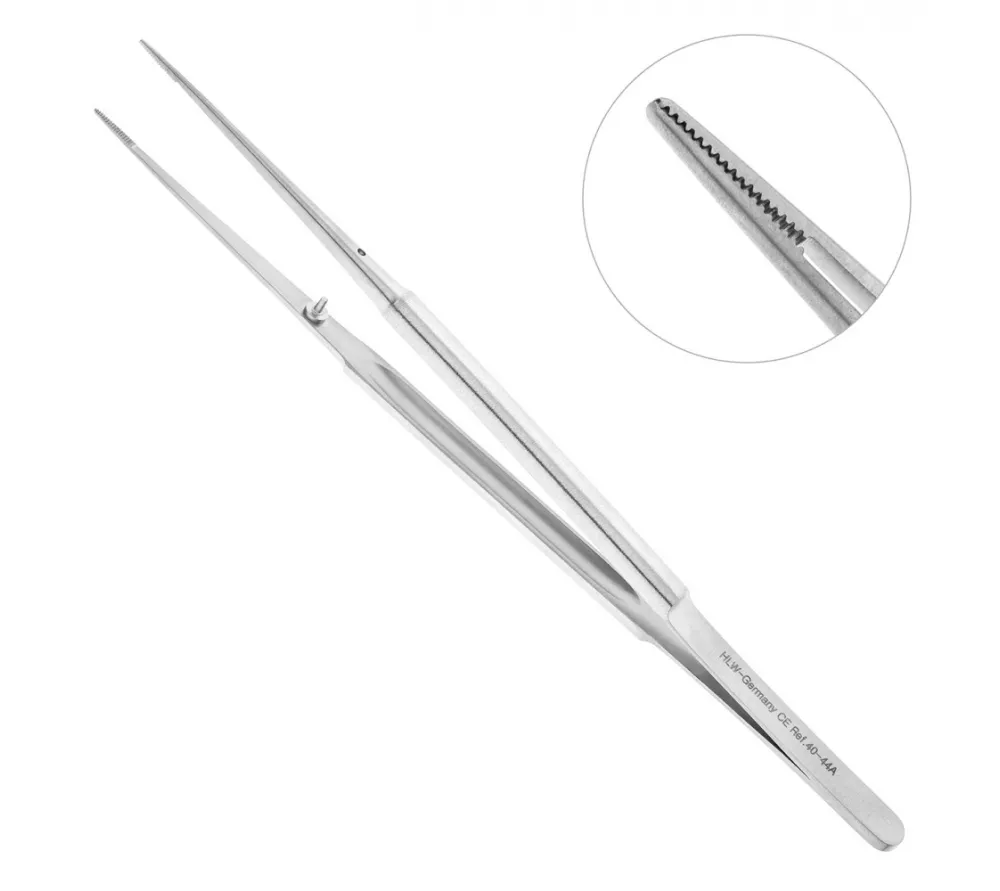 hlw пинцет микрохирургический анатомический прямой, 180 мм