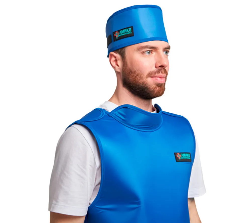 Амико фартук рентгенозащитный односторонний со стойкой (резина, 0,25Pb)  3