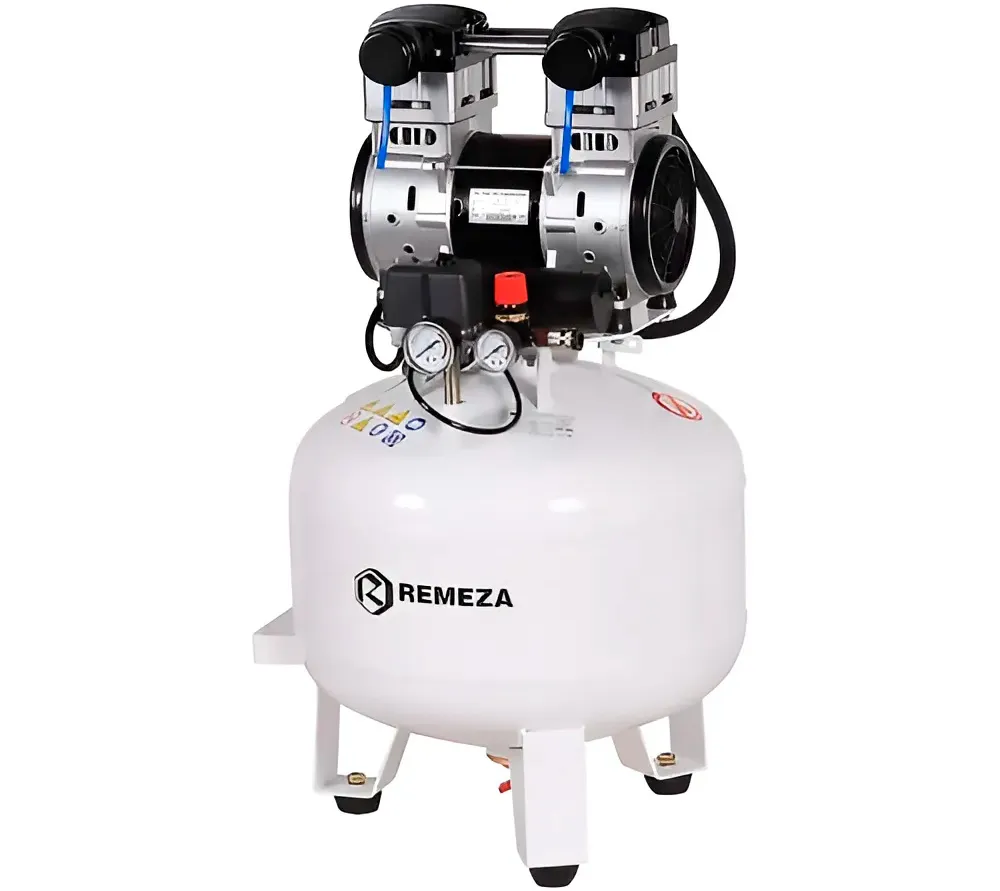 remeza км-50.old20 безмасляный компрессор для 2-х стоматологических установок, без осушителя, с ресивером 50 л, 160 л/мин