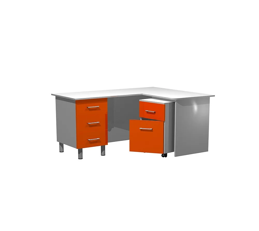 arkodor ar-ds3130y стол лдсп угловой двухтумбовый, тумба с ящиками, подкатная тумба с дверью и ящиком