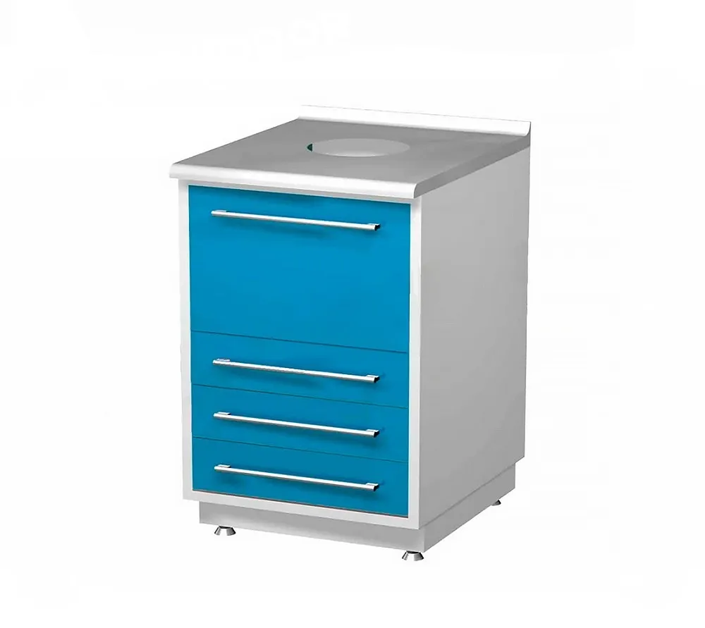 arkodor ar-e01 металлическая тумба с четырьмя выдвижными ящиками и отверстием для отходов гипса