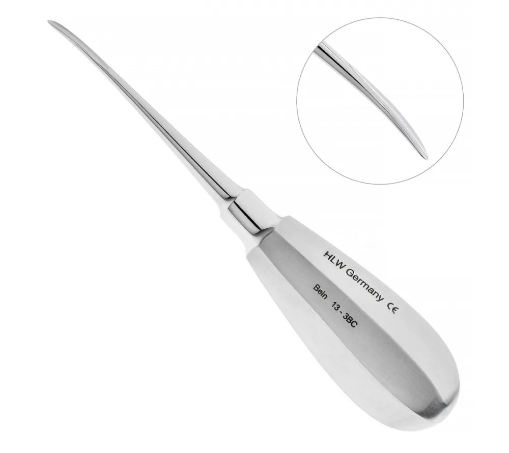 hlw bein элеватор, изогнутый, 2 мм