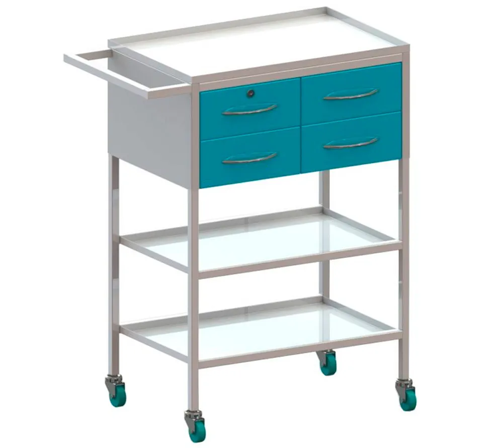 виталия спа-4 м6 столик передвижной на колесиках со столешницами из нс люкс