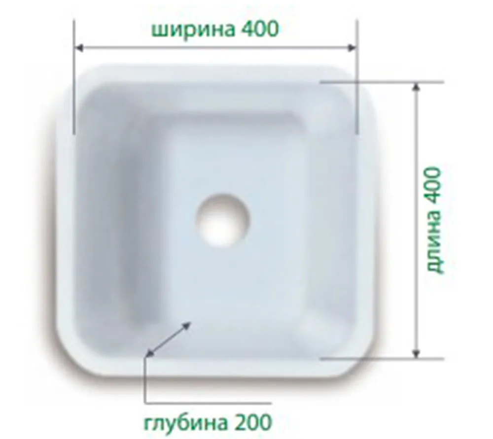 arkodor ar-s37 мойка из искусственного камня квадратной формы