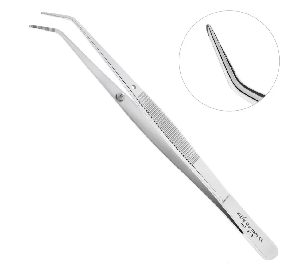 hlw college 150 мм пинцет стоматологический изогнутый