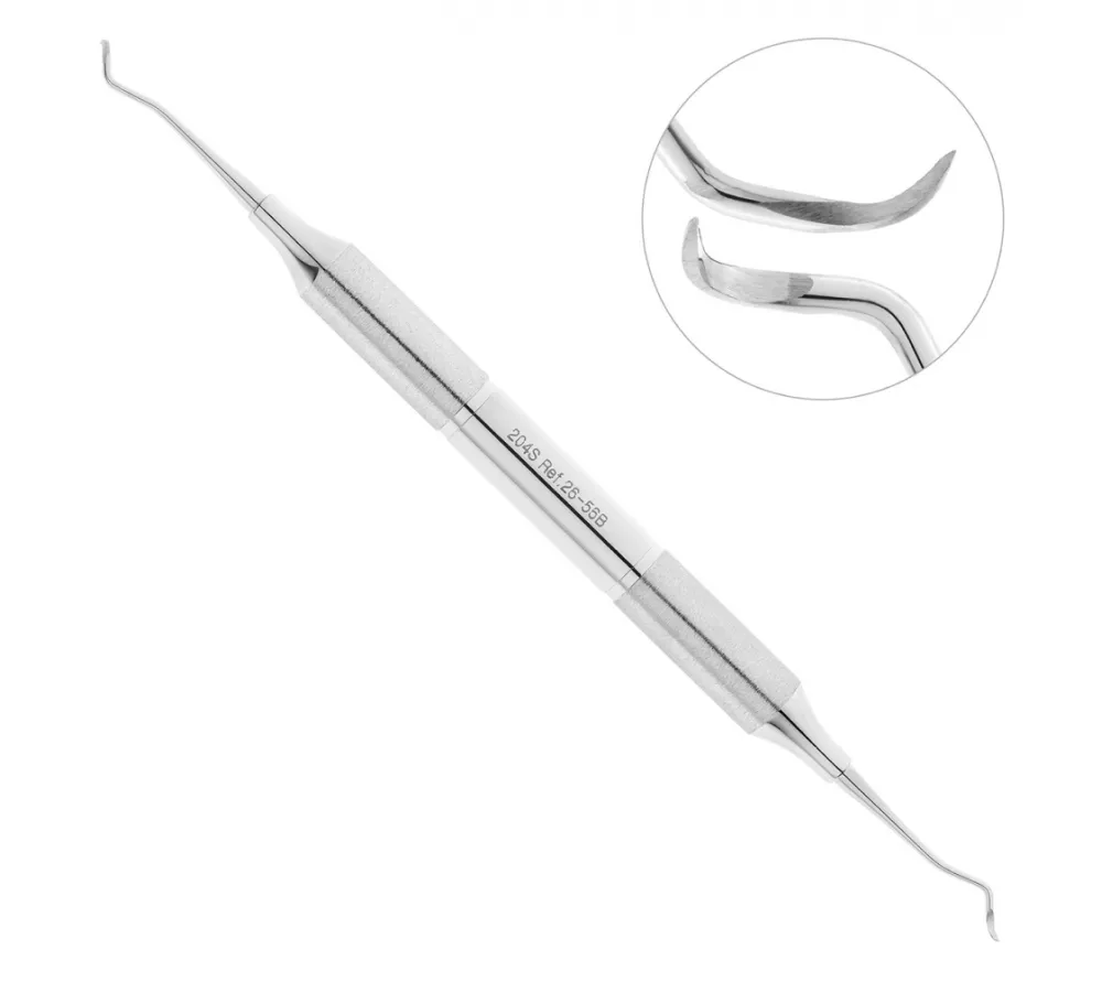 hlw скейлер парадонтологический, форма 204s, ручка deluxe, диаметр 10 мм