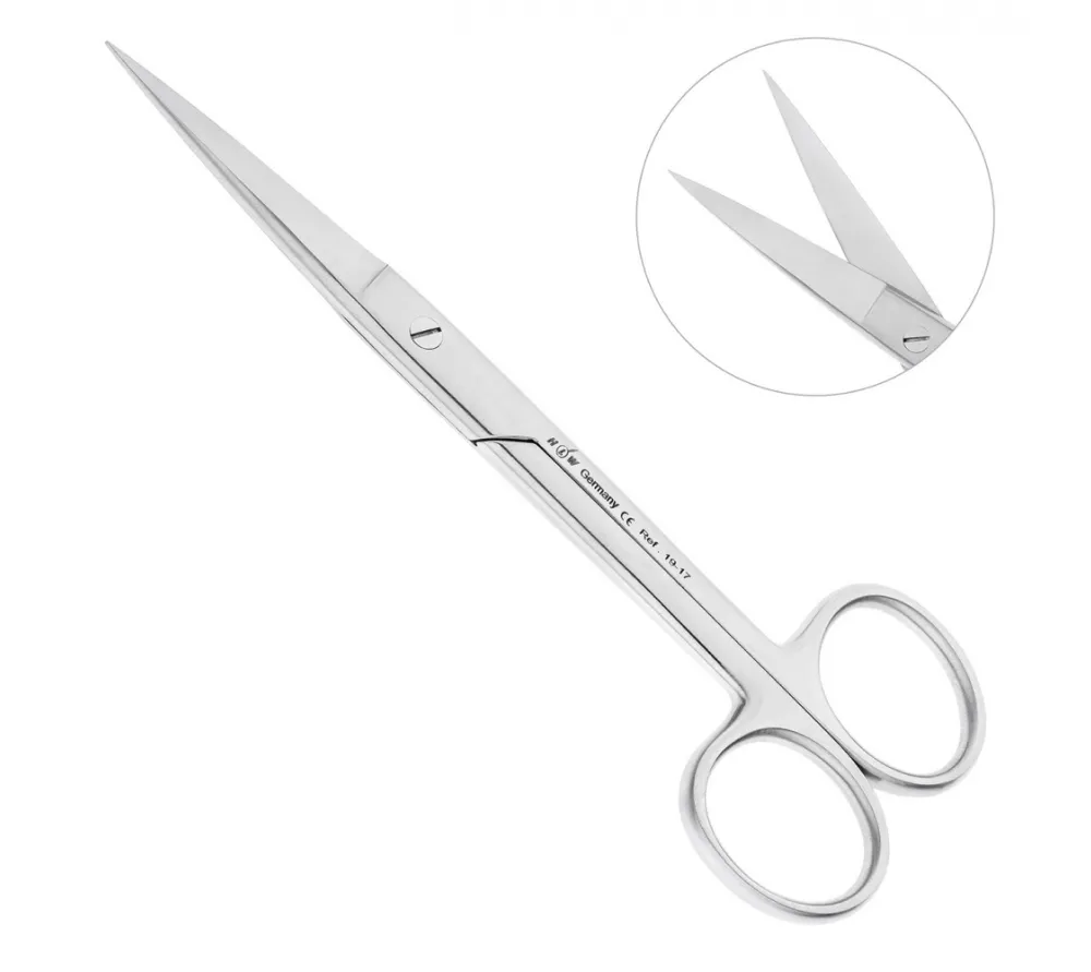 hlw ножницы хирургические, острый/острый, 145 мм