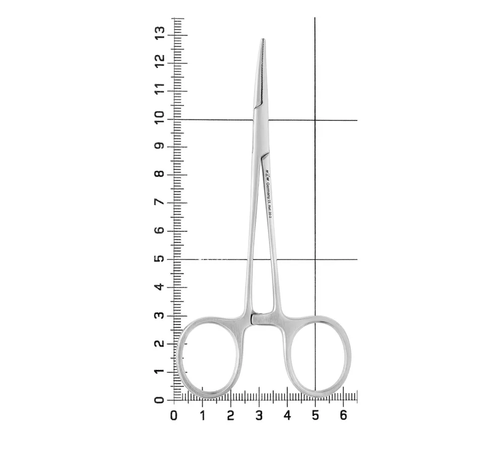 hlw москит зажим кровоостанавливающий, изогнутый  5