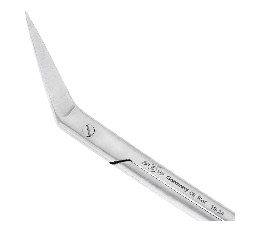 hlw fadenschere ножницы хирургические угловые, 115 мм  2